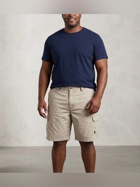 Men’s U.S. Polo Assn. Activate Stretch Khaki Cargo Shorts 42x9 (XL)